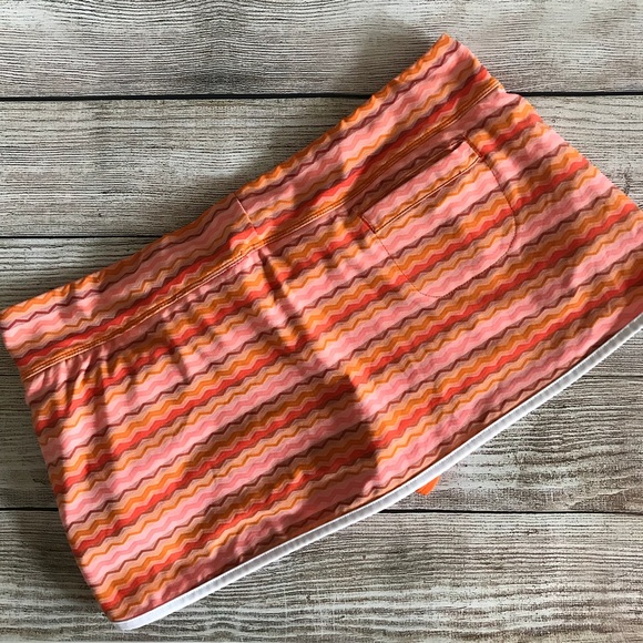 Athleta Pants - Athleta Kata Swim Running Skorts Large Orange Wave